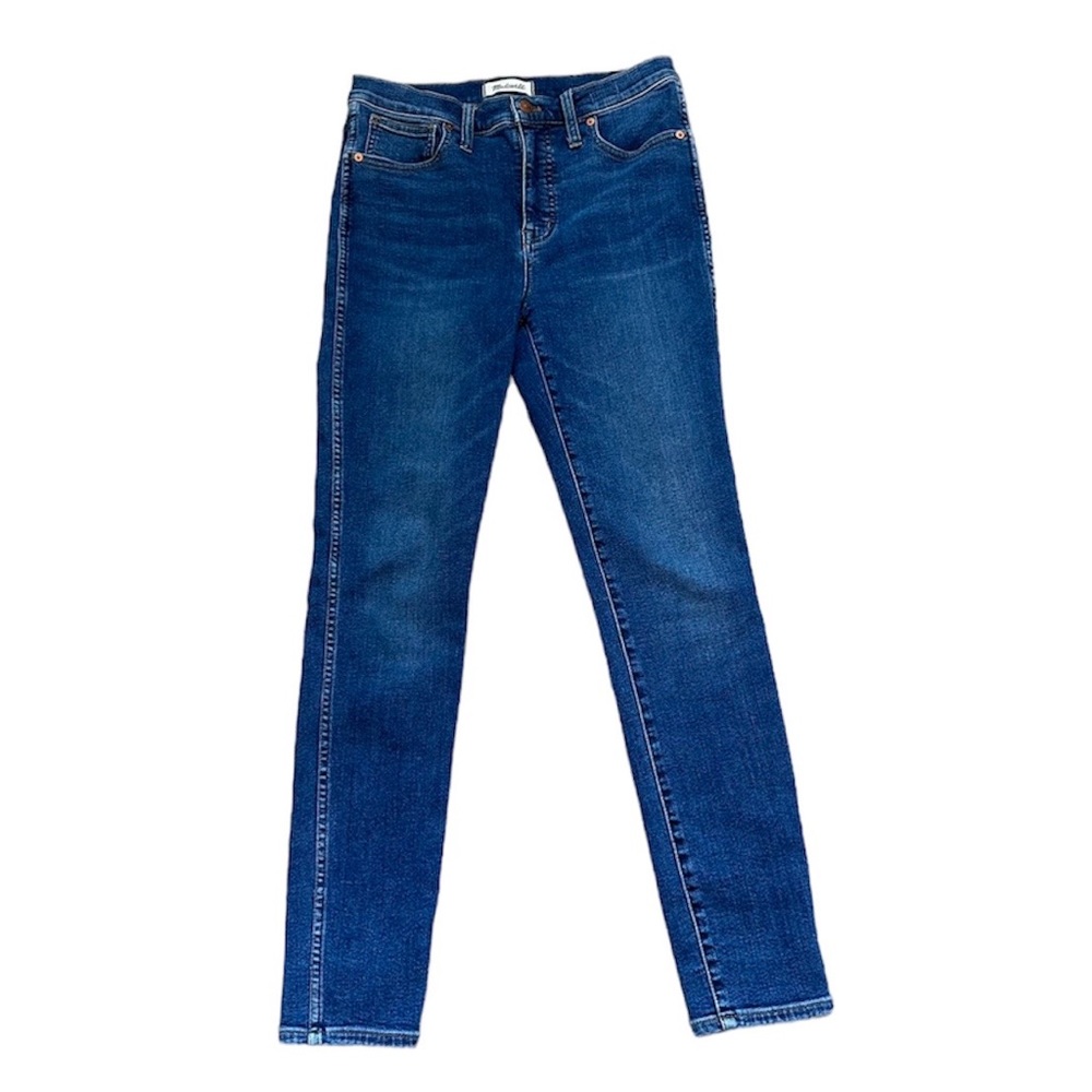 Madewell Women's 10" High-Rise Skinny Ankle Medium Wash Denim Jeans Size 28 GUC